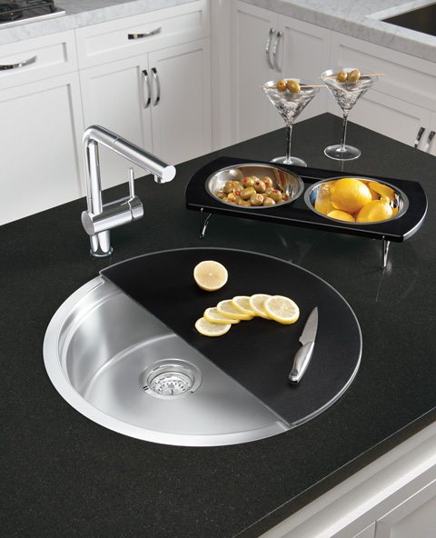 Kitchen Designs by Ken Kelly Blanco Party Sink Cutting Board