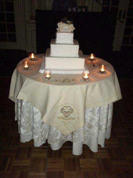 Kitchen Designs Designer Mario Takes the Cake Wedding Cake Tablecloth