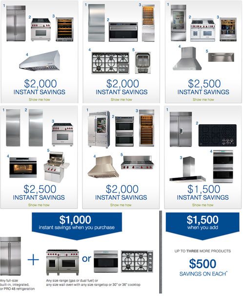 Sub-Zero & Wolf Appliance Package Savings Event