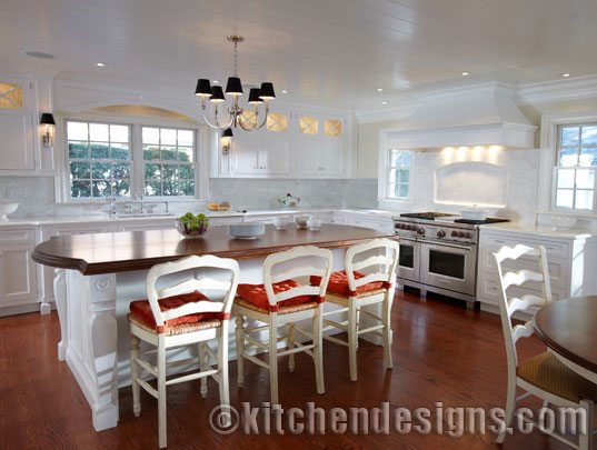 Elegant White Kitchen Photo in Garden City Long Island by Designer Ken Kelly CKD