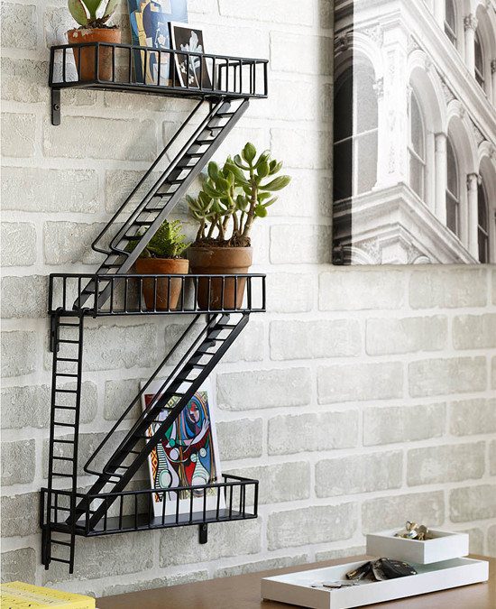 Decorate Your New Apartment – Fire Escape Shelf