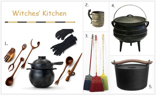Witches’ Halloween Kitchen Tools for Brewing