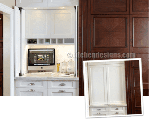 Kitchen Designs by Ken Kelly White Kitchen Photo Ideas - Media Phone Center in Kitchen
