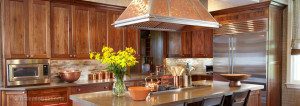 Copper Elements in the kitchen designed by Ken Kelly of Kitchen Designs by Ken Kelly Long Island showrooms - kitchen and bath remodeling