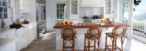 Kitchen Designs by Ken Kelly Southampton Beach House Kitchen with Wood Look Porcelain tile