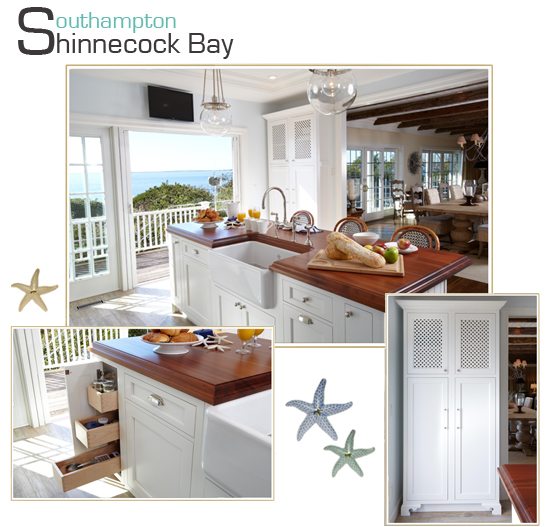 Bistro on the bay - beach house kitchen on Shinnecock Bay in Southampton, Long Island by Kitchen Designs by Ken Kelly
