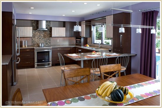 Kitchen Designs by Ken Kelly Exotic Zebra Wood Kitchen Design on Long Island