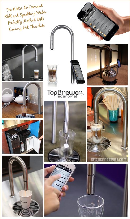 Revolutionary iPhone Coffee Faucet Dispenses Hot and Cold Beverages Photo Collage