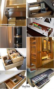 wood mode storage solutions at kitchen designs by ken kelly