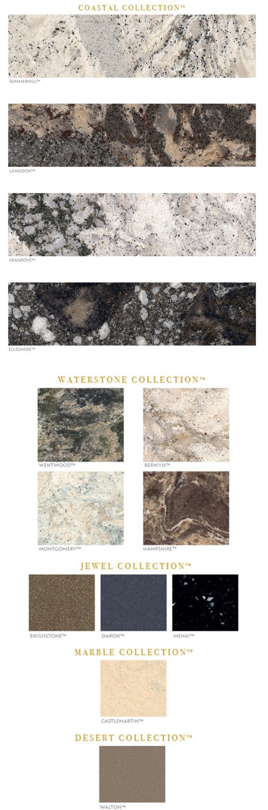 Cambria Quartz Countertops new colors for 2014