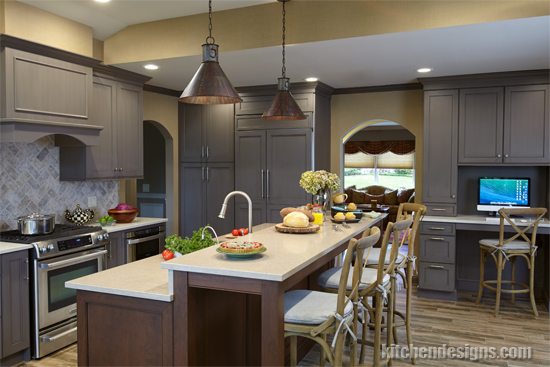 grey kitchen by Kitchen Designs by Ken Kelly