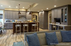 grey kitchen by Kitchen Designs by Ken Kelly