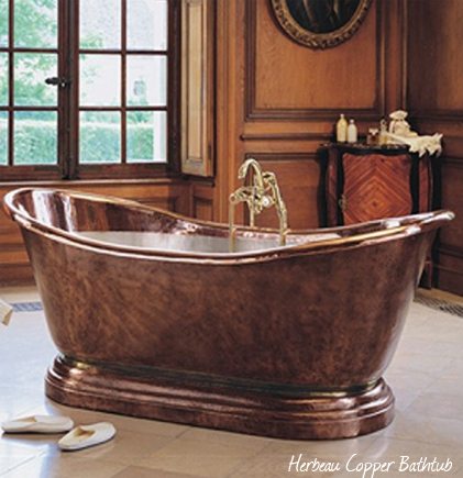 Herbeau Copper Freestanding Bathtub