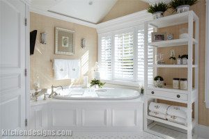 white master bath - kitchen designs by ken kelly, inc.