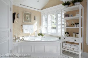 white master bath - kitchen designs by ken kelly, inc.