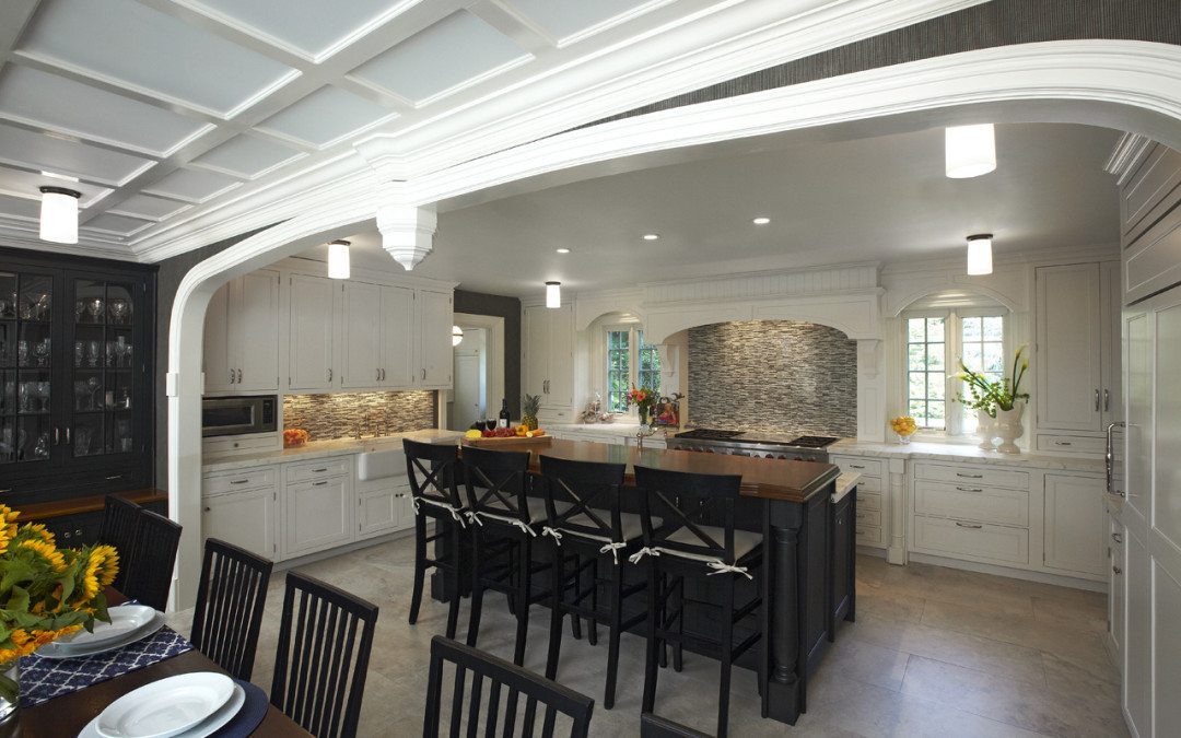 Black and White Kitchen in Lloyd Neck New York