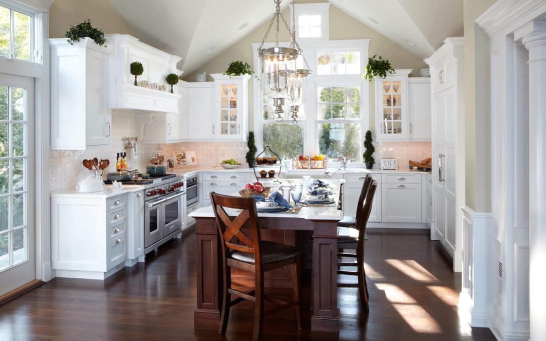 White Kitchen Design on the Long Island Sound in Huntington NY