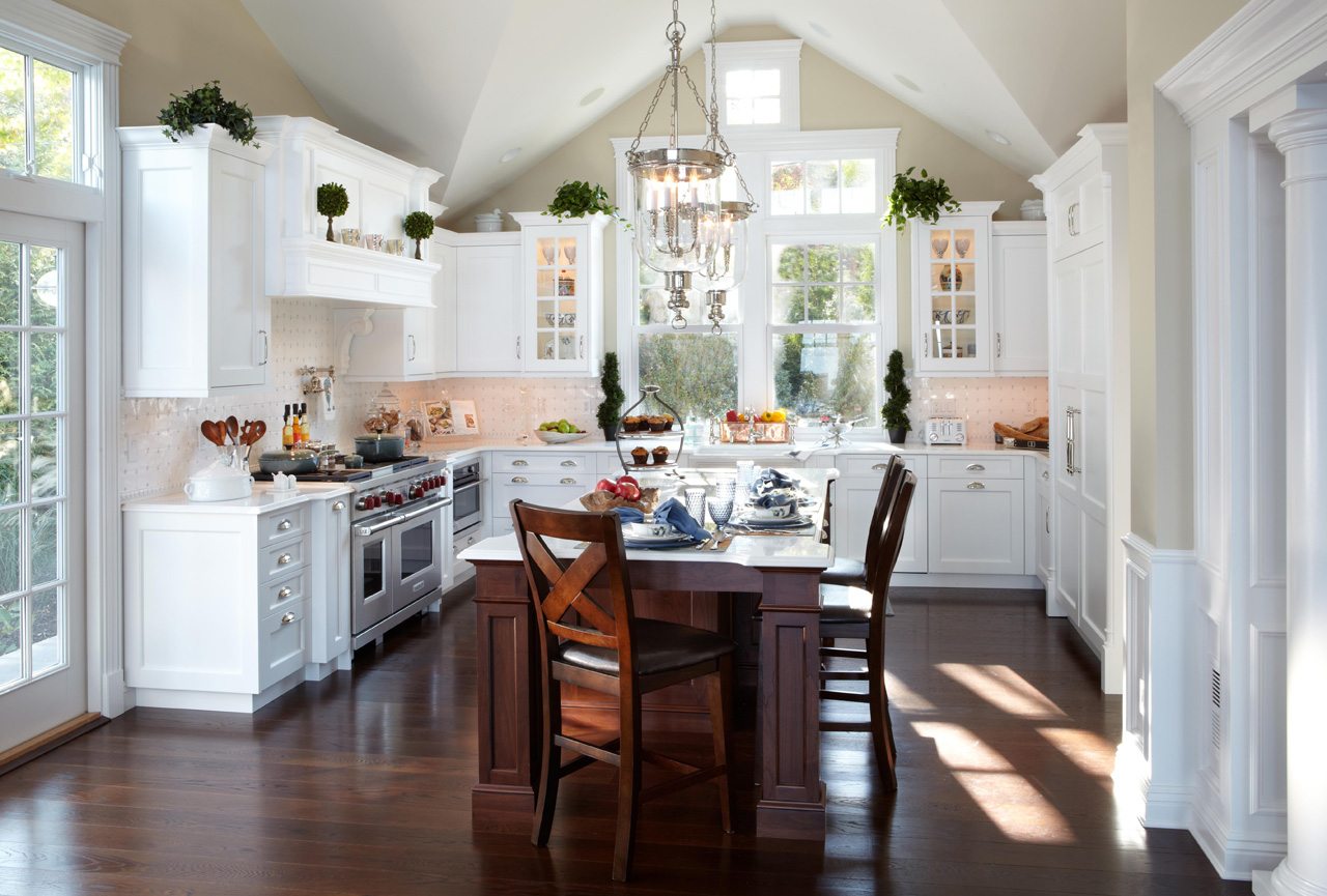 White Kitchen Design on the Long Island Sound in Huntington NY