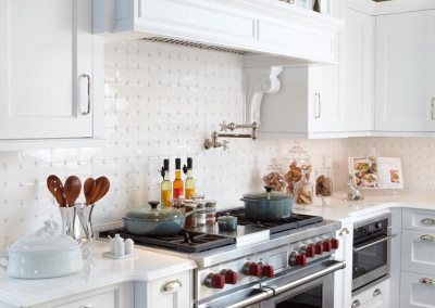 White and Wood Kitchen in Huntington Bay overlooking Long Island Sound by Kitchen Designs by Ken Kelly