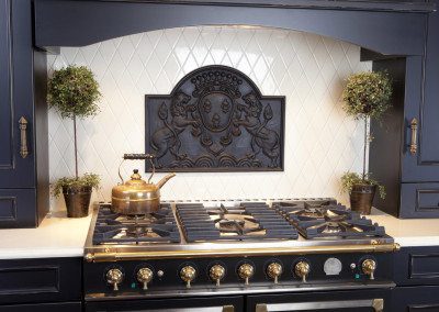 Black Kitchen with Le Cornu Kitchen Designs by Ken Kelly