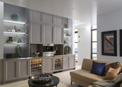 grey wall unit cabinetry