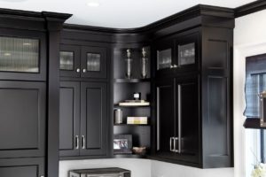 black cabinets custom by Ken Kelly