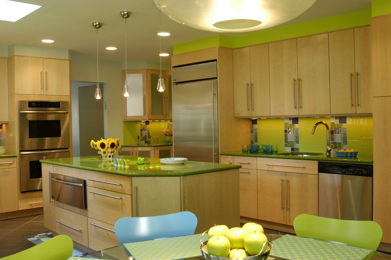 Kitchens with Color, but not Avocado Green