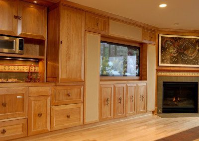 entertainment center and fireplaces