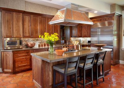 Copper and Walnut Kitchen by Kitchen Designs by Ken Kelly Long Island Showroom
