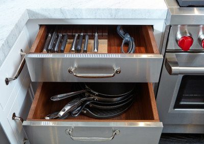 stainless steel kitchen cabinetry