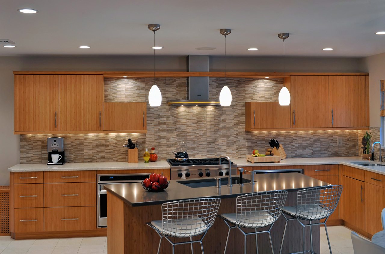 Timeless kitchens - eco friendly bamboo green kitchen in Roslyn, NY