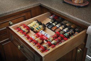 Traditional Kitchen Wood Mode Cabinetry Spice Drawer