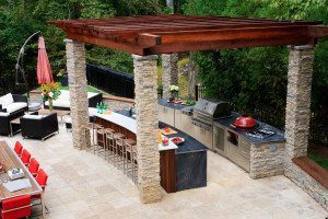 summer vacation outdoor kitchen