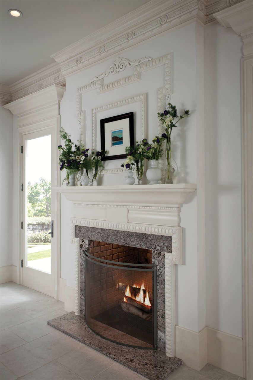 fireplace mantle