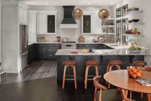 kitchen trends contrasting color black and white kitchen