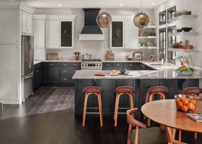 kitchen trends contrasting color black and white kitchen