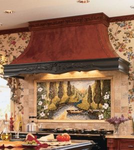 leather kitchen hood