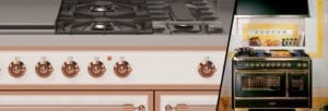 ILVE range oven with copper details