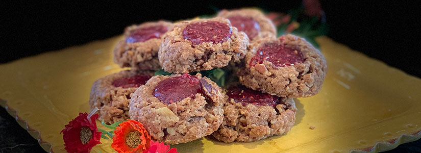 Raspberry Thumbprint Cookies