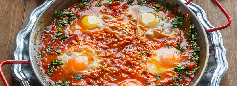 Shakshuka Eggs in Red Sauce