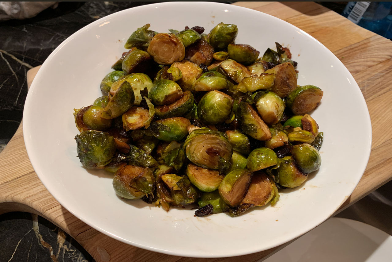 Brussels sprouts with Raisins and Nuts