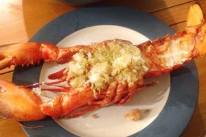 Stuffed Lobster with Crabmeat and Shrimp