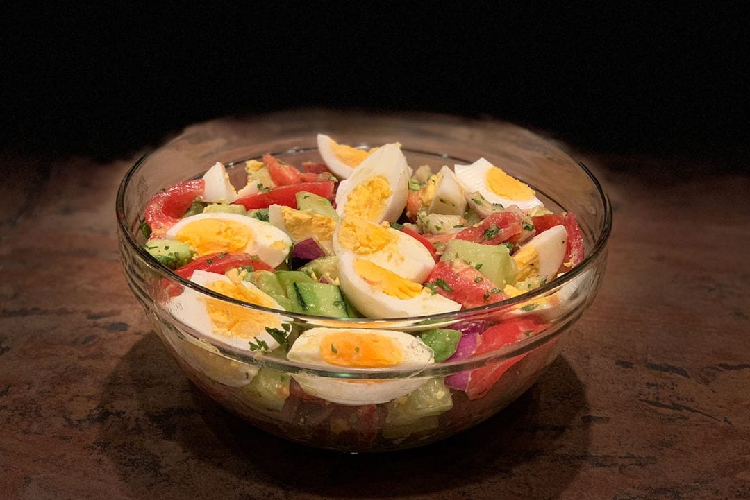 Tomato Egg Avocado Salad with Cucumbers Ken Kelly Kitchen Recipes