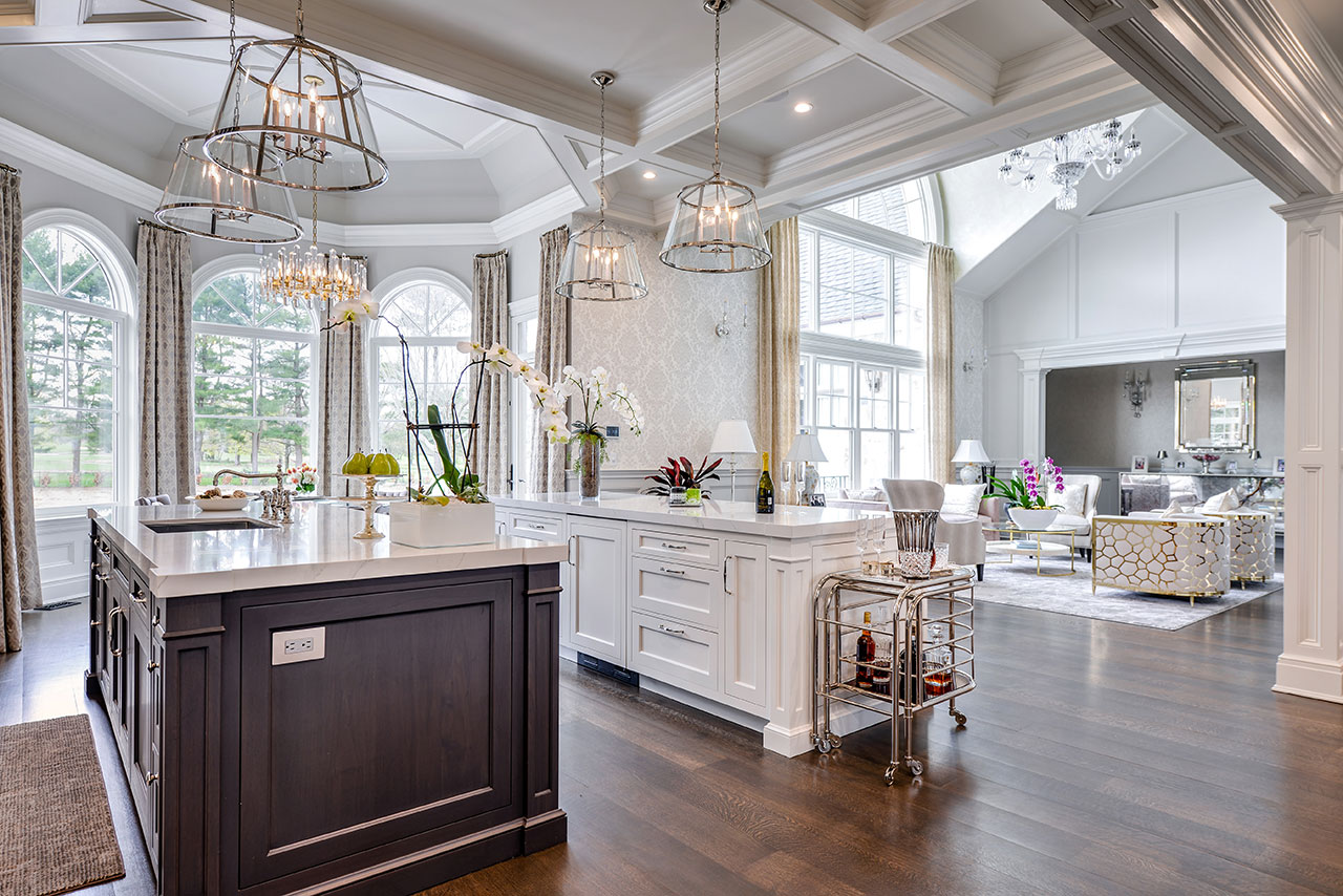 Double Kitchen Island Layout And Open