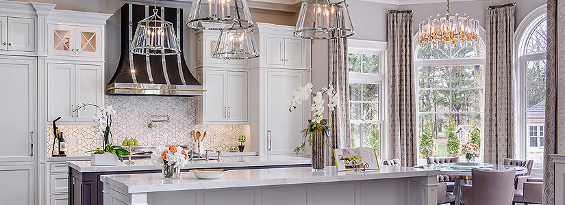 Open Plan Kitchen with Double Kitchen Island Layout