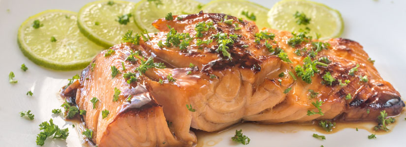 Salmon with Cilantro & Honey