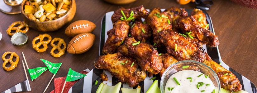 Peach Bourbon Habanero Hot Wings