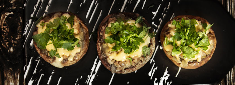 Portobello Mushrooms with Gruyere Cheese