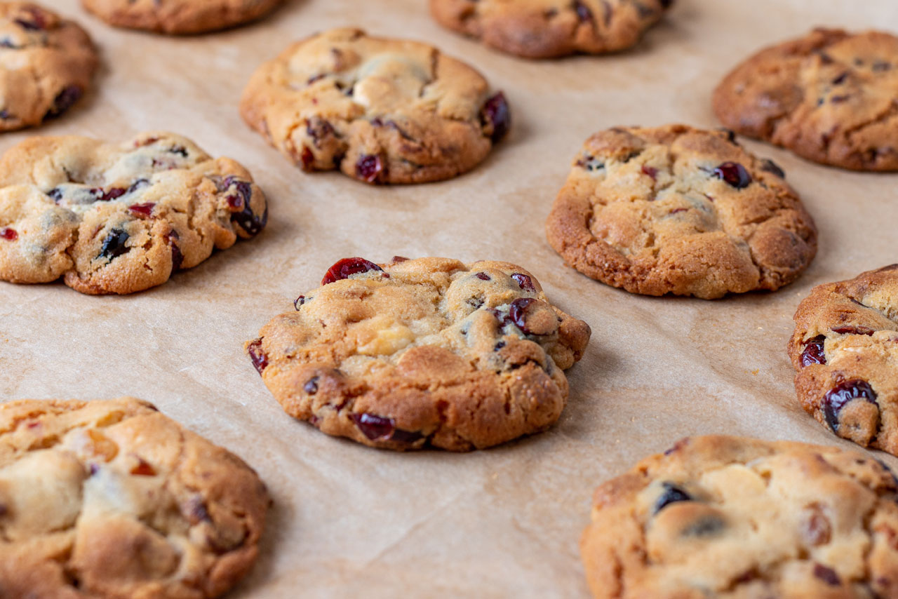 Chocolate Chip, Oatmeal, Toffee, Cranberry Cookies Recipe