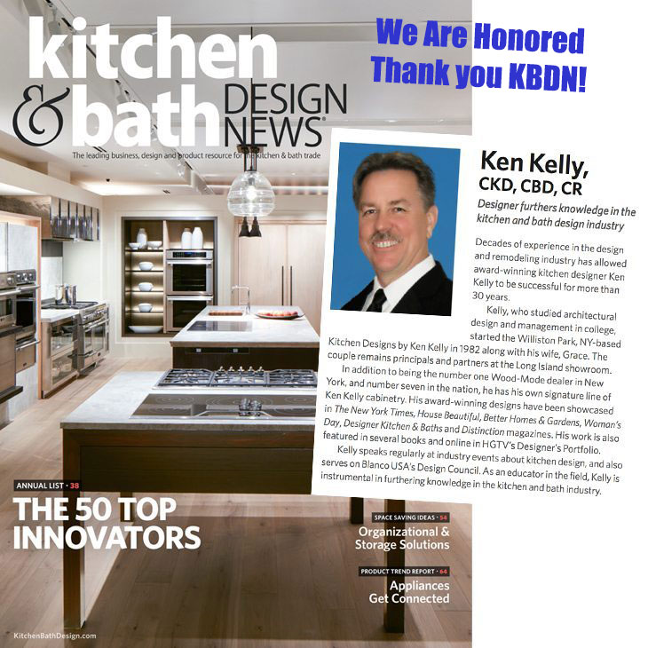 top 50 innovator in the US Kitchen Designs by Ken Kelly